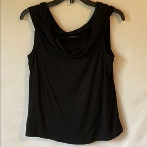 Women’s black sleeveless 94 percent Rayon top